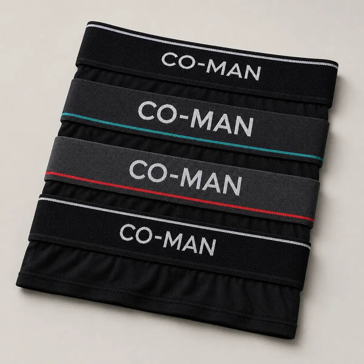 CO-MAN custom elastic waistband samples