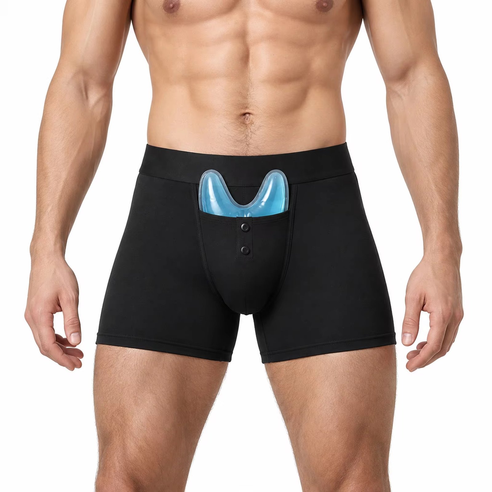 Men's custom ice pack underwear with cooling pouch for private label brands